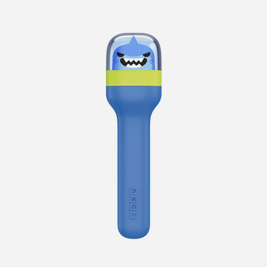 Zoku | Kids Pocket Utensils - Shark set includes a fork, spoon, and knife in a compact travel case, ideal for kids' lunchboxes.