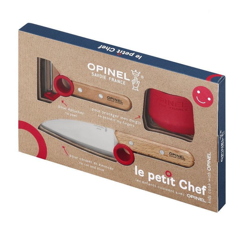 Opinel | Le Petit Chef 3pc Knife Set, Green