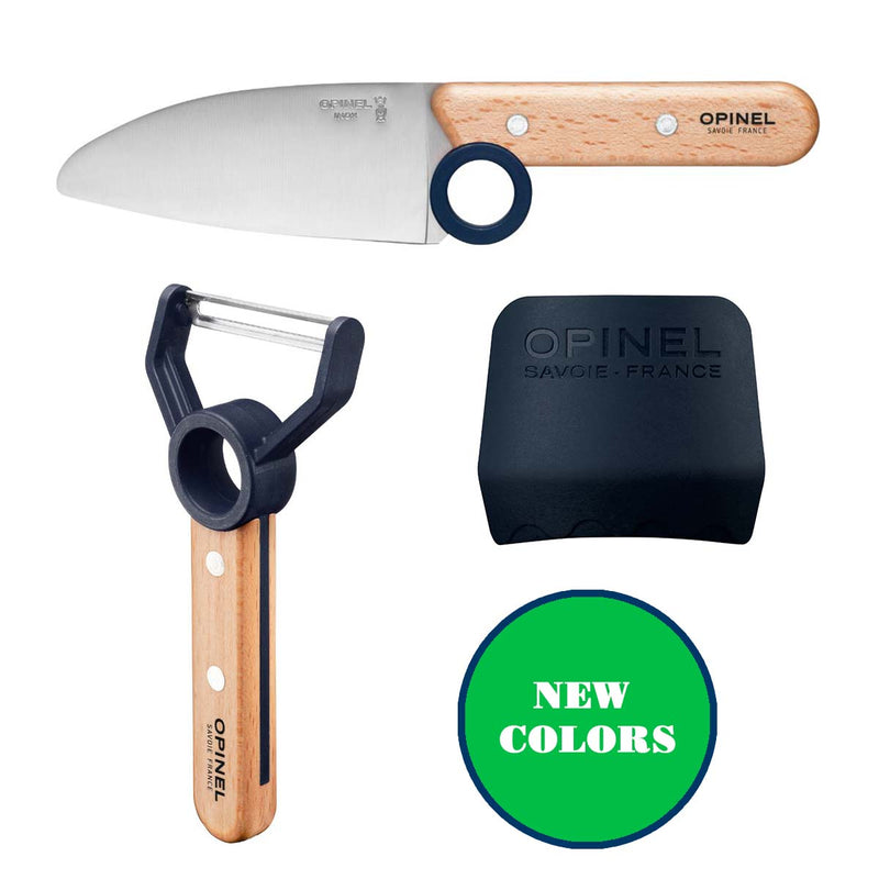 Opinel | Le Petit Chef 3pc Knife Set, Green