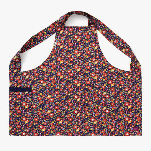 Hedley & Bennett Liberty Smock Apron, Betsy Meadow Navy — front view
