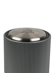 Peugeot | Line Sparkling Wine Stopper with ribbed aluminum design and stainless-steel cap, perfect for preserving champagne's sparkle and flavor.