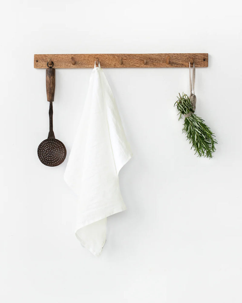 MagicLinen | Linen Tea Towels - Forest Green, elegantly designed for practicality with a handy loop, ideal for drying dishes or enhancing your kitchen decor.