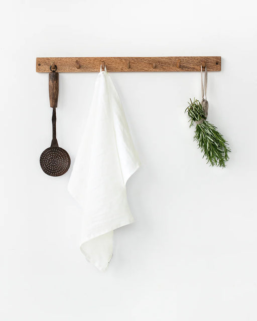 MagicLinen | Linen Tea Towels - Forest Green, elegantly designed for practicality with a handy loop, ideal for drying dishes or enhancing your kitchen decor.