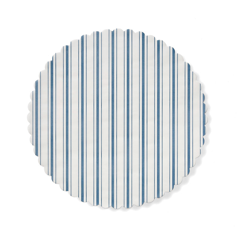 Seascape Blue Original Flat Plate Liner showcasing intricate pattern, ideal for enhancing kitchen aesthetics, from Athens Cooks' curated collection.