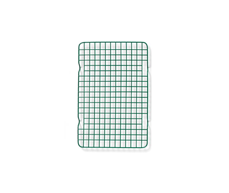 Great Jones | Little Chill - Blueberry: a compact cooling rack designed for uniform baking results, ideal for quarter-sized sheet pans, featuring nonstick technology for easy cleaning.