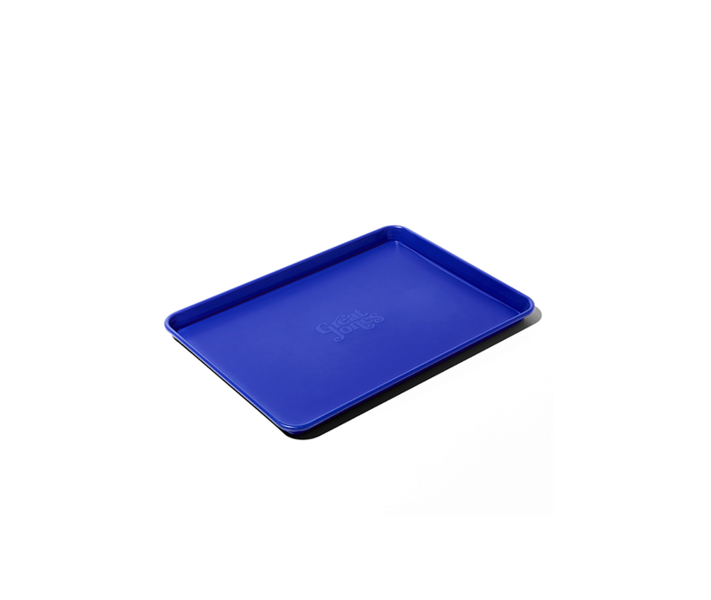 Great Jones | Little Sheet - Pepper: A quarter-sized nonstick sheet pan, ideal for small ovens, perfect for baking or reheating. Suitable for oven and dishwasher use.