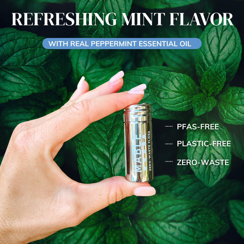 MABLE | Stainless Steel Floss Container