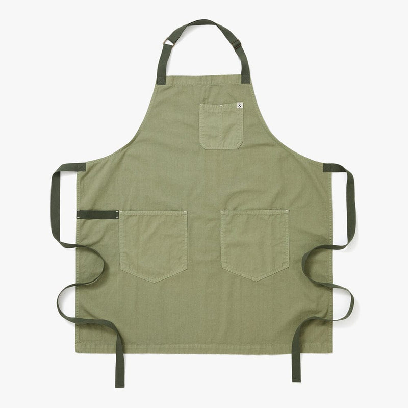 Hedley & Bennett Essential Apron, Matcha Green — front view