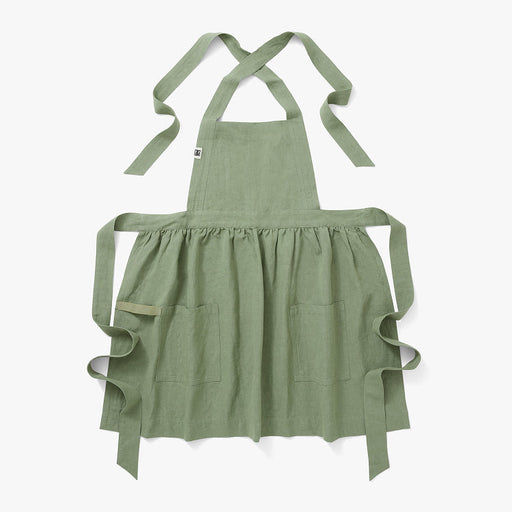 Hedley & Bennett Pinafore Apron, Matcha Green — front view