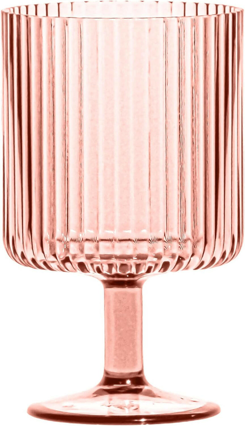 TarHong | Mesa Stacking Goblet - Pink, an acrylic goblet mimicking glass, ideal for outdoor or poolside use, shatterproof and part of a durable, stylish drinkware collection.