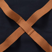 Hedley & Bennett All Day Crossback Apron, Midnight Blue — fabric and construction detail