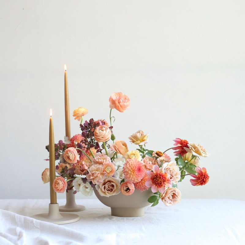 The Floral Society | Dipped Taper Candles, 12 Inches, Saffron