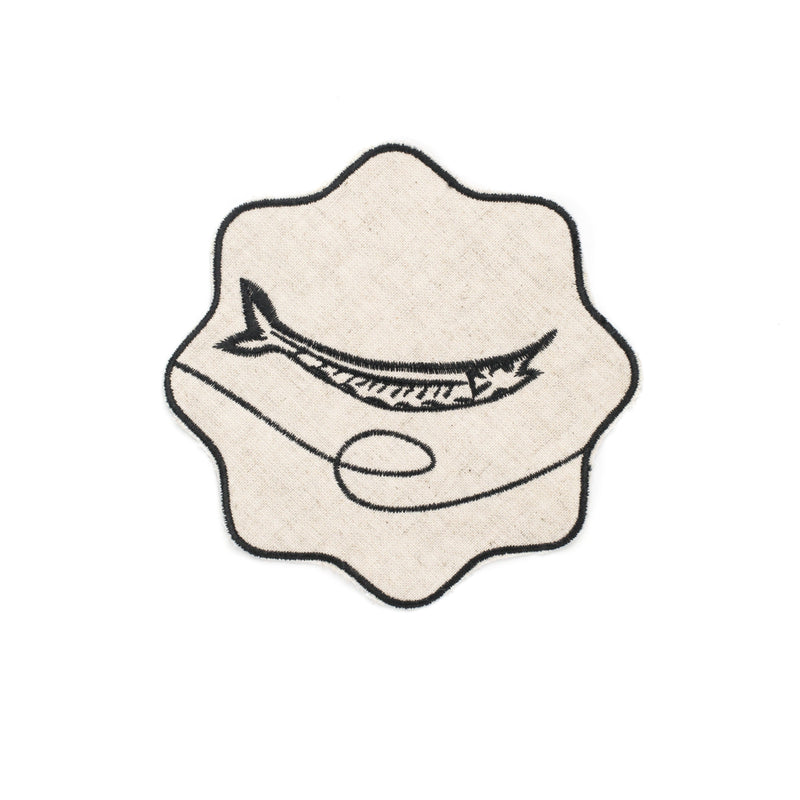 Misette | Line Drawing Embroidered Linen Napkins, Set of 4