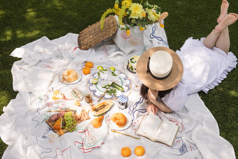 Misette | Fête Linen Embroidered Tablecloth