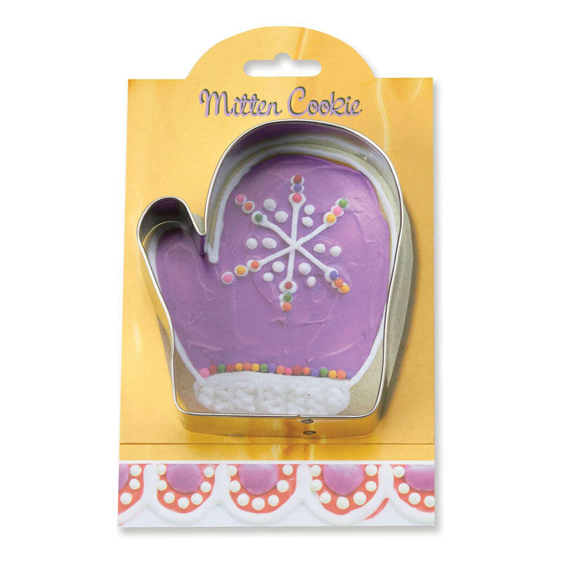 Ann Clark | Holiday Gift Cookie Cutters - Gingerbread House Kit-4 packaged, showcasing a snowflake candy example, ideal for enhancing baking creativity.