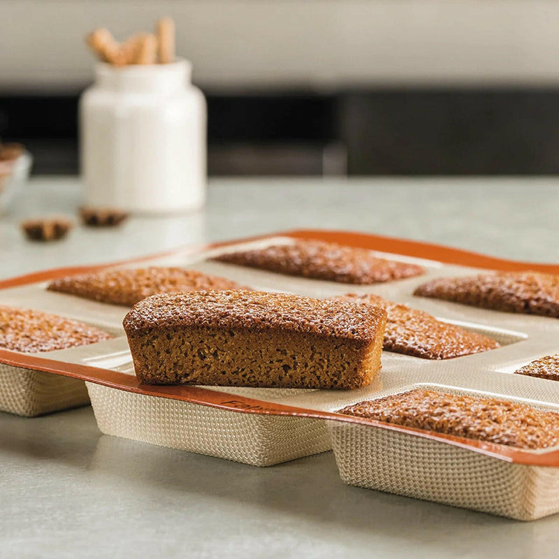 Silpat | Reusable Silicone Baking Molds - Tartelette Mold with 12 holes, designed for perfectly shaped pastries, quiches, and more, ideal for versatile baking.