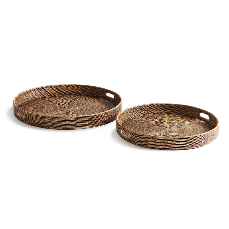 Napa Home & Garden | Burma Rattan Round Ottoman Trays Large