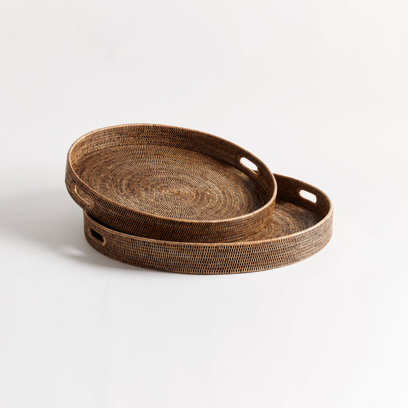 Napa Home & Garden | Burma Rattan Round Ottoman Trays Large