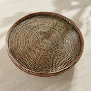 Napa Home & Garden | Burma Rattan Serving Stand, Brown, elegantly crafted for stylish serving, perfect for enhancing any kitchen space with contemporary charm.