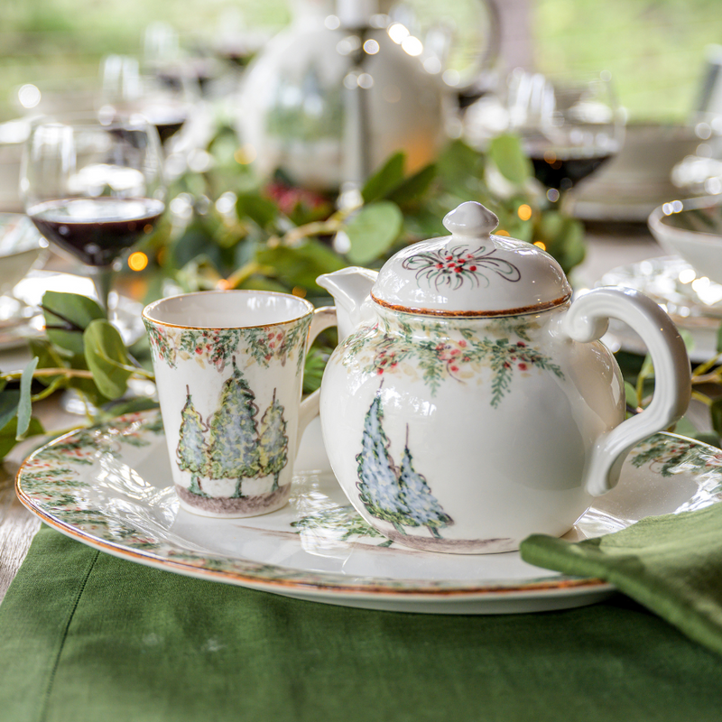 Arte Italica & Crown Linen Designs | Natale Christmas Mug