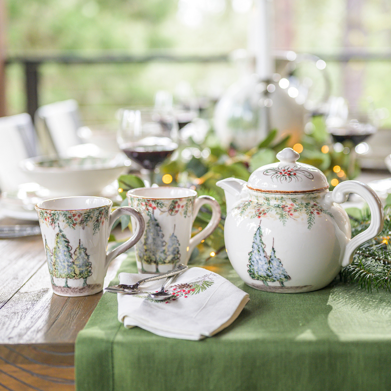Arte Italica & Crown Linen Designs | Natale Christmas Mug
