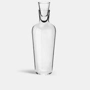 Richard Brendon | Jancis Robinson Mature Wine Decanter, featuring a sleek glass design with a stopper, ideal for reducing wine sediment exposure to oxygen.