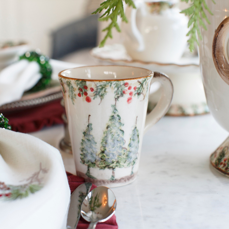 Arte Italica & Crown Linen Designs | Natale Christmas Mug