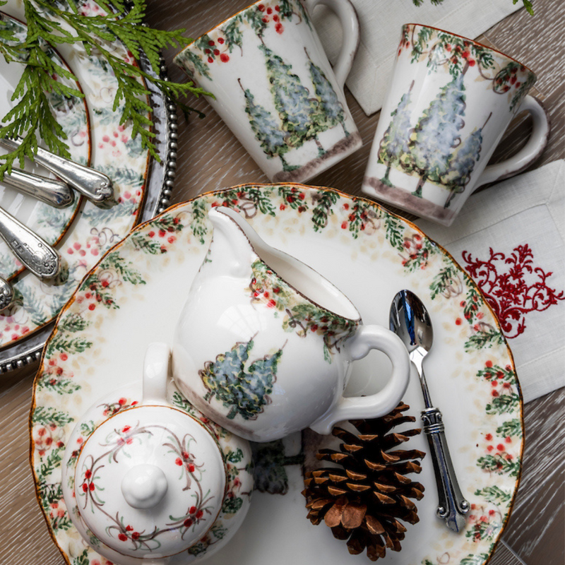 Arte Italica & Crown Linen Designs | Natale Christmas Mug