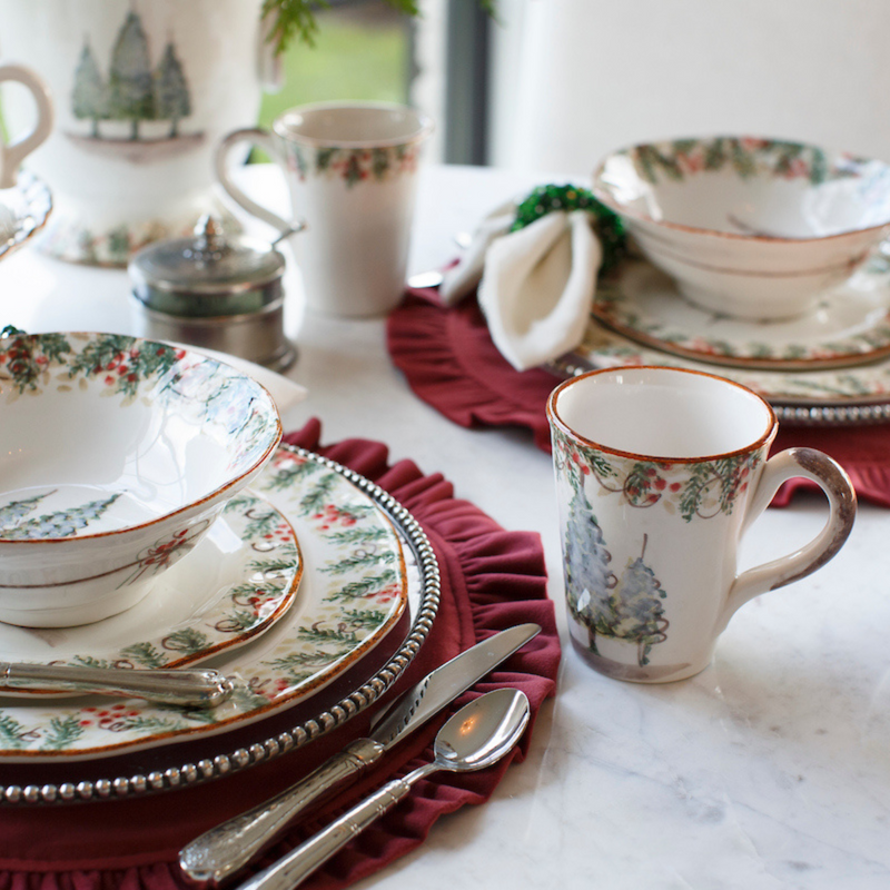 Arte Italica & Crown Linen Designs | Natale Christmas Mug