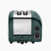 Dualit | 2 Slice Classic Toaster, Evergreen features chrome accents, browning control, and defrost setting. Ideal for Athens Cooks' curated kitchen appliance collection.