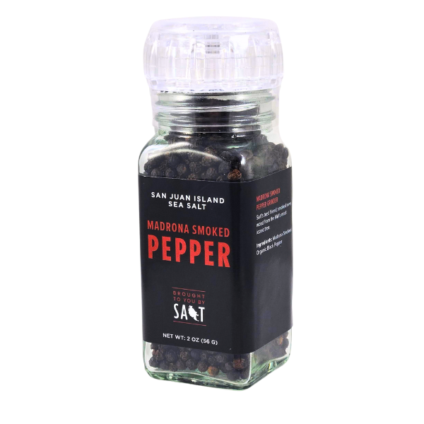 San Juan Island Sea Salt | Madrona Smoked Pepper Grinder
