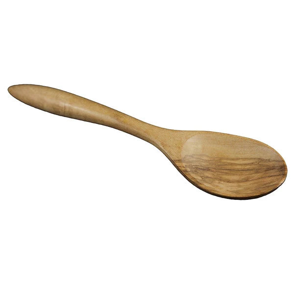 Berard | Olivewood Spoons - Ladle - 14, a handmade olive wood kitchen utensil, showcasing unique hand-carved design and satin finish, perfect for any home cook's collection.