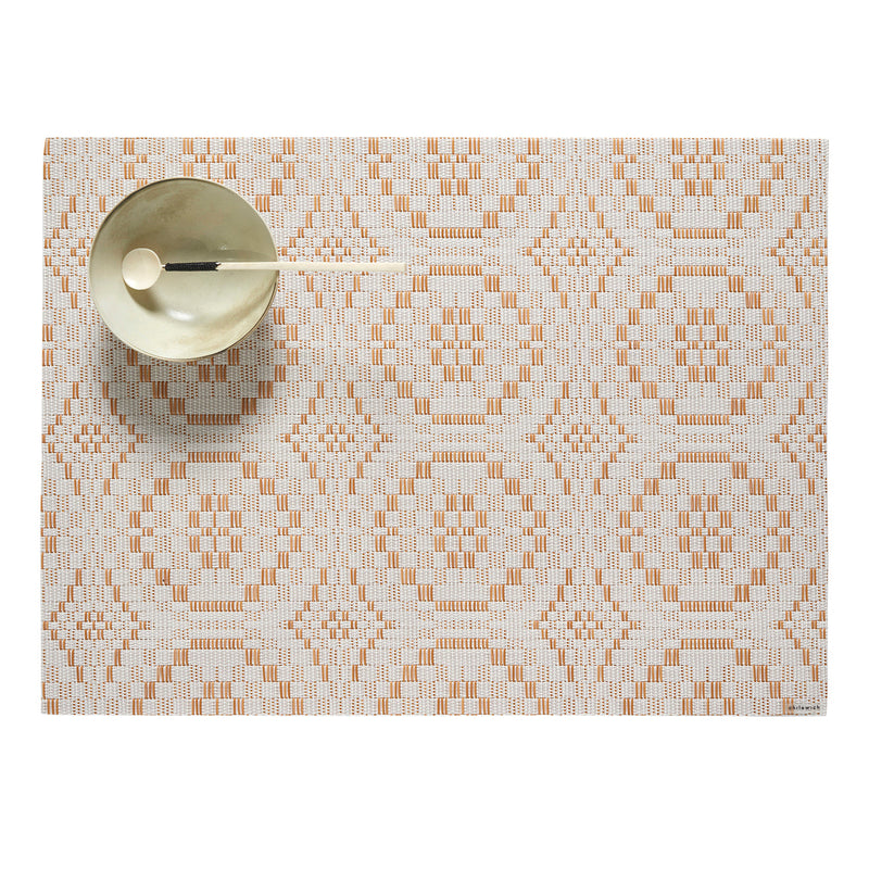 Chilewich | Overshot Rectangle Placemats - Paprika