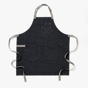 Hedley & Bennett Essential Apron, Oyster Gray Denim — front view
