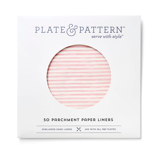 Plate & Pattern | Pink Me Up Original Flate Plate Liners featuring a central circle design, ideal for enhancing your kitchen presentation with unique style.
