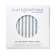 Seascape Blue Original Flat Plate Liner showcasing a unique design with a hole in the center, ideal for enhancing table aesthetics.