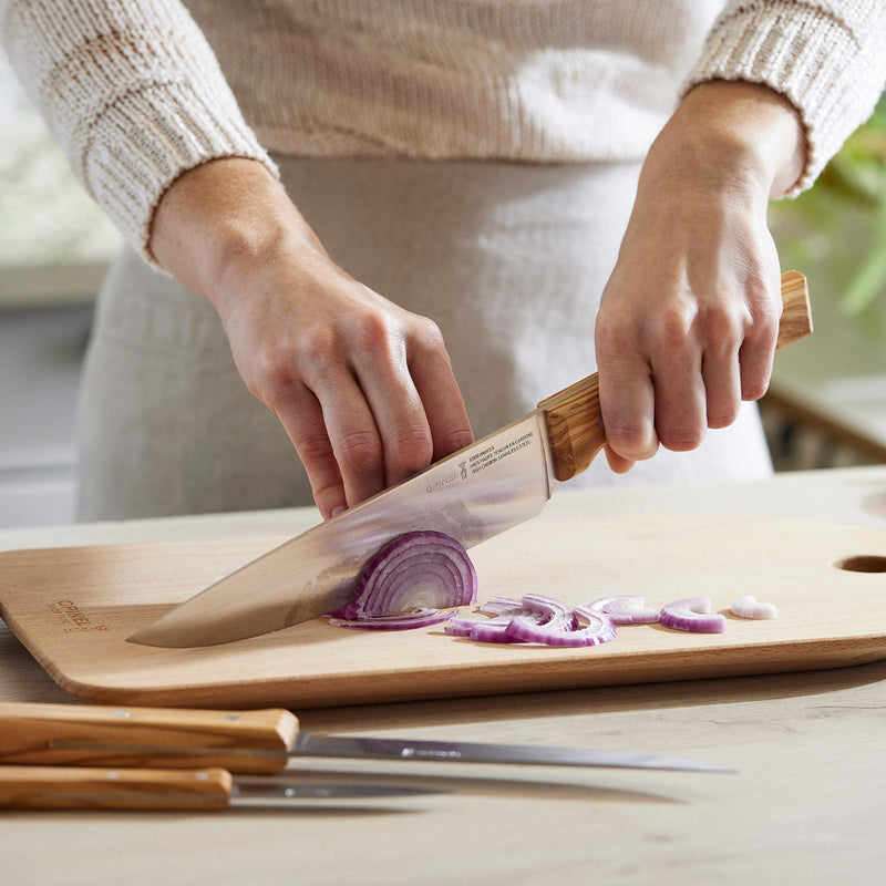Opinel | Parallele Trio Chef Knife Set, Olive Wood