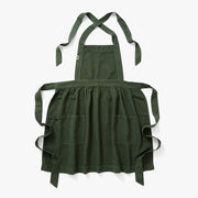 Hedley & Bennett Pinafore Apron, Broccolini Green, full apron front view