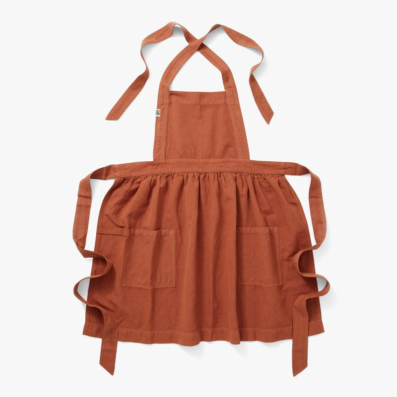 Hedley & Bennett Pinafore Apron, Harissa Red, full apron front view