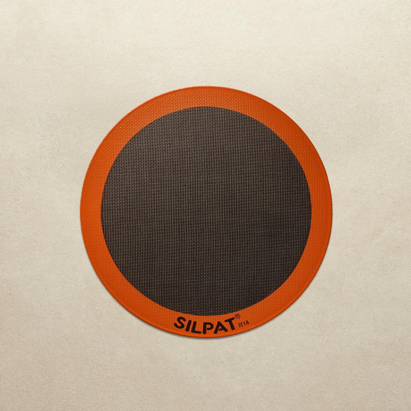 Silpat | Pizza Mat - 16 Round, featuring a micro-perforated surface for crispy crusts; ideal for baking pizzas and more at Athens Cooks.
