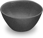 TarHong | Planta Matte Cereal Bowl - Black: A 6 eco-friendly, shatterproof bowl with organic edges, ideal for sustainable dining. Perfect for indoor or outdoor use.
