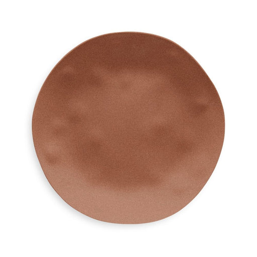 TarHong | Planta Matte Dinner Plate - Terracotta: Set of 6, 10.5 durable plates with organic edges, ideal for stylish indoor or outdoor dining, crafted from bamboo and cornstarch.