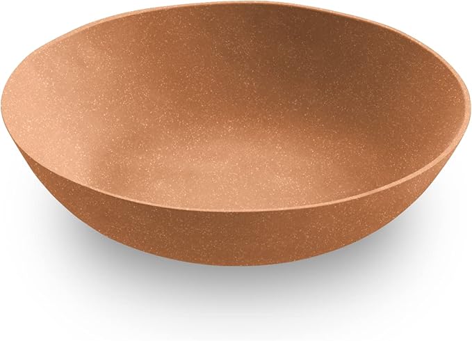 TarHong | Planta Matte Low Bowl - Terracotta: 8 earthenware bowl, shatterproof and eco-friendly, ideal for sustainable dining, perfect for indoor or outdoor use.