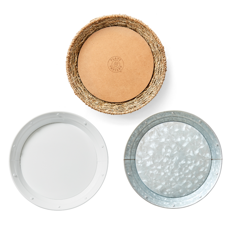 Plate & Pattern | Woven Seagrass Plates - Set of Four with Liners