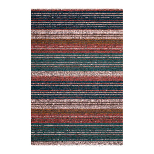 Chilewich Pleat Stripe Shag Mat in Raspberry, 24 by 36 inches