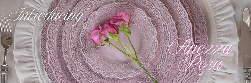 Arte Italica & Crown Linen Designs | Rialto Borghese Water/ Wine Glass - New: White with Gold