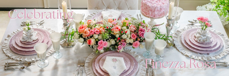 Arte Italica & Crown Linen Designs | Rialto Borghese Water/ Wine Glass - New: White with Gold