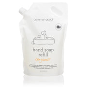 Common Good | Hand Soap Refill, Bergamot, in a 34 fl oz pouch, features germ-killing, eco-friendly formula with aloe vera for soft hands.