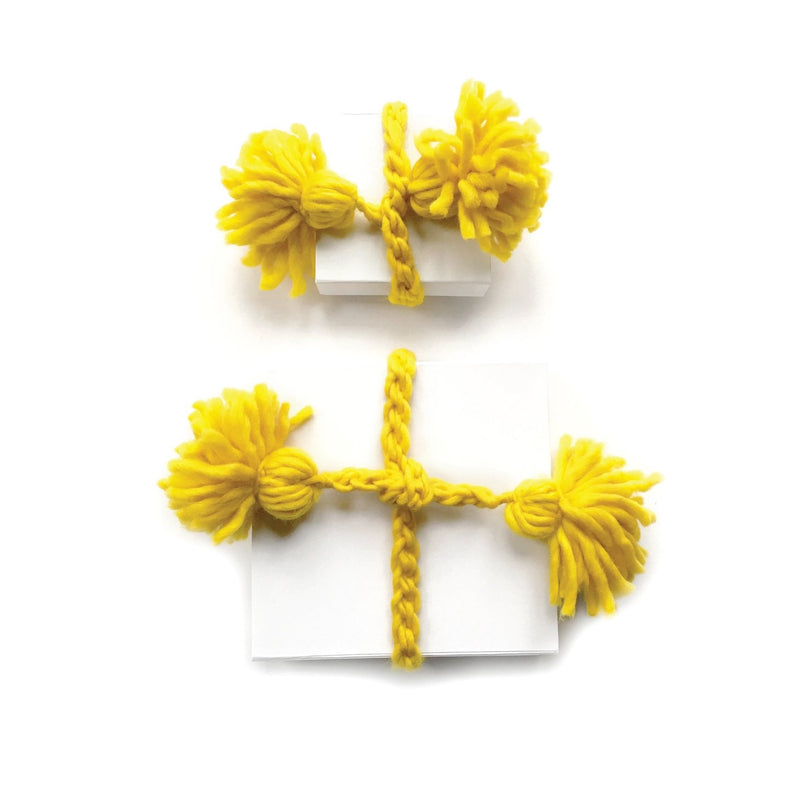 The Paper Curator | Gift Ribbons - Yellow - Large - 36, handcrafted heavyweight yarn ideal for gift wrapping, adding a unique touch to any present.