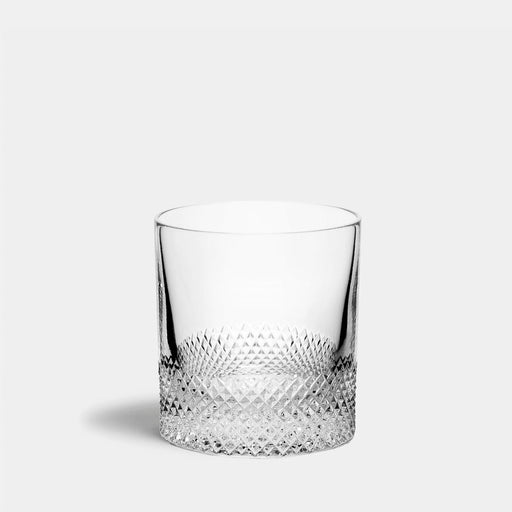 Richard Brendon | Diamond Double Old Fashioned Tumbler, a stylish glass ideal for whisky and cocktails, enhancing any barware collection.